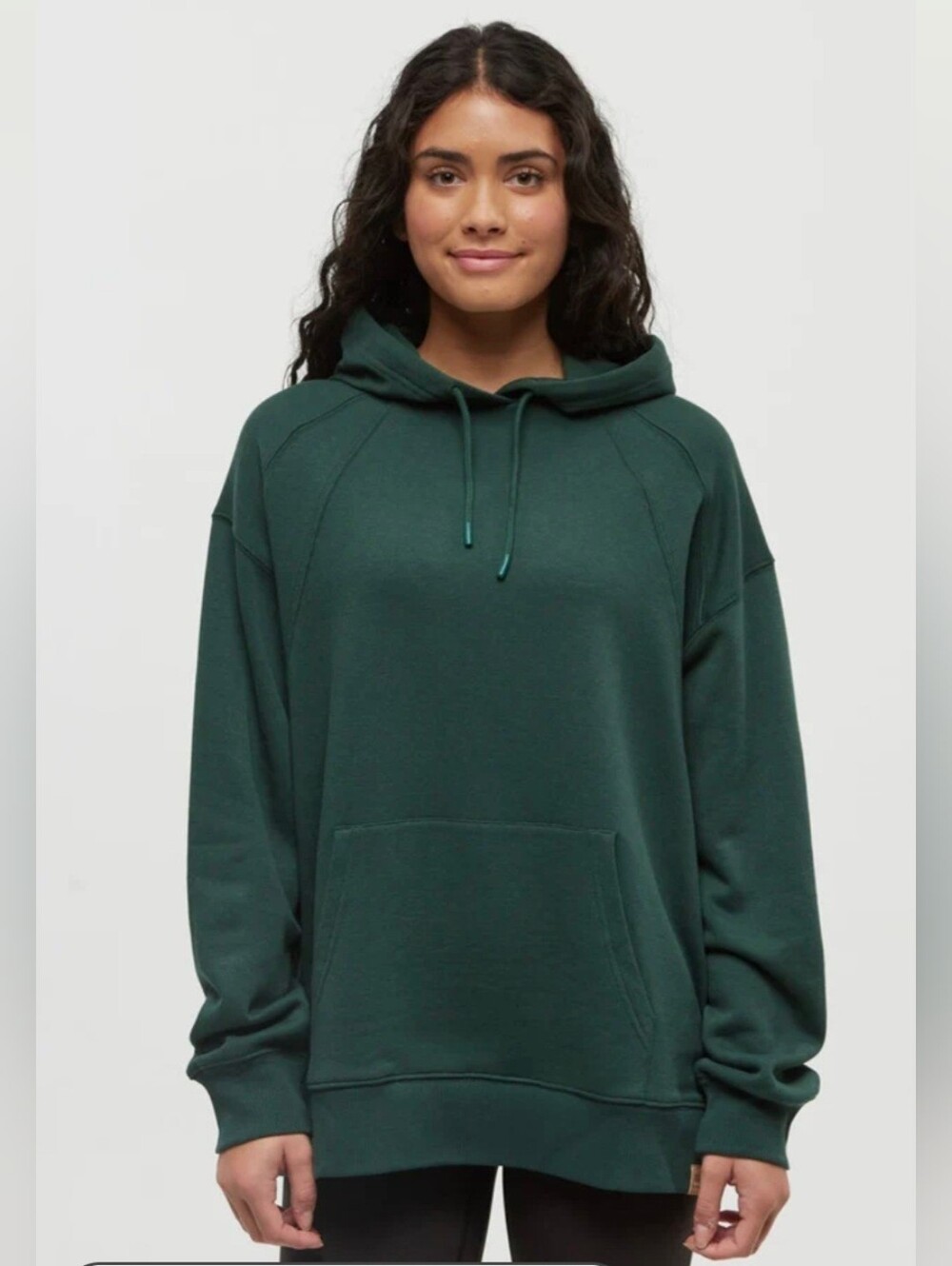Tentree Bluffs Hoodie in forest pine green, size XS
